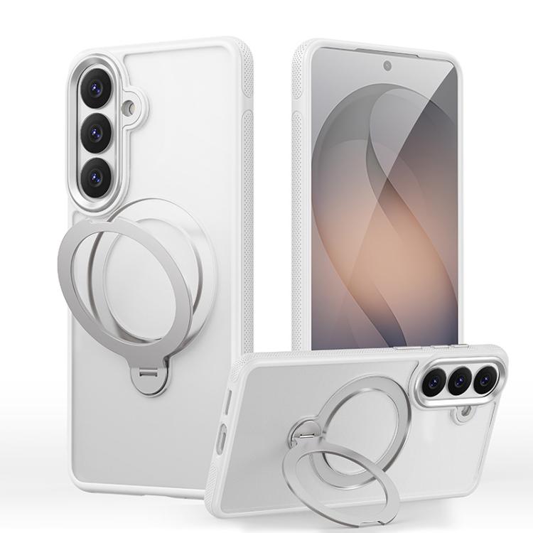 Gear-Style Stress Relief 360 Rotation Holder MagSafe Phone Case For Samsung Galaxy S26 Ultra 5G, PC+TPU Shockproof Anti-Scratch Protective Cover