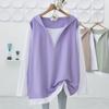 Plus Size Women Hooded Sweatshirts Spring Autumn Long Sleeve Fake Two Piece Tops Casual Loose Hoodie Oversized Pullover