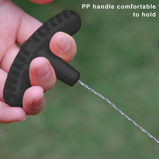 Тросовая пила из нержавеющей стали Ручная карманная веревочная пила с ручкой Эргономичная ручка Портативная пила для аварийного выживания Инструмент для резки труб из ПВХ