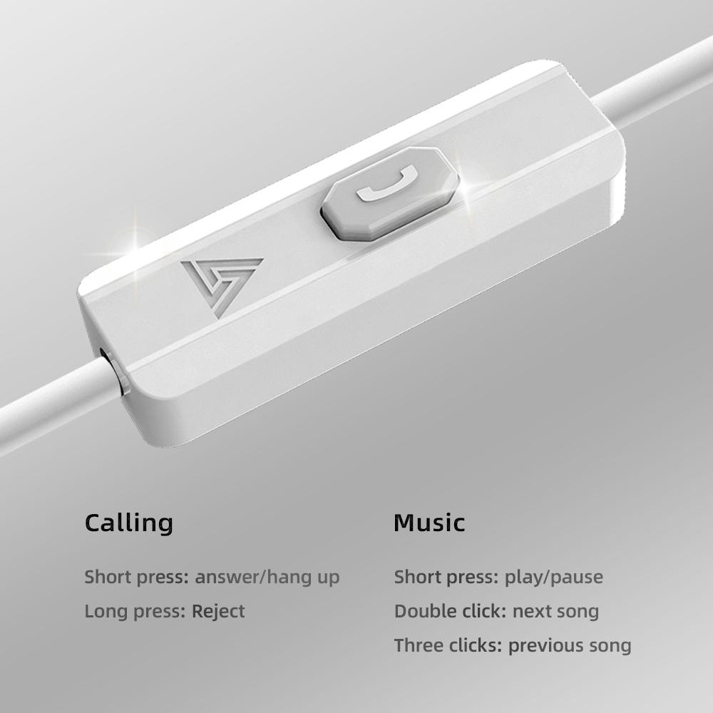 QKZ AK3 FiLe Wired Earphone with Microphone HiFi Music Monitor Bass Headphones Noise Cancelling Headset For Sport Gaming Earbuds