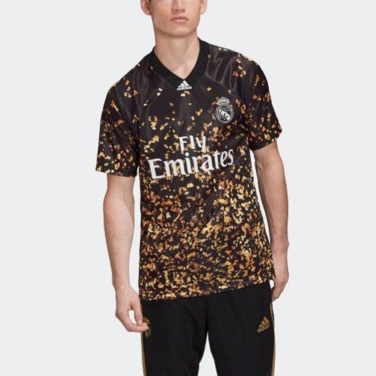 adidas Мужские Футбольные Майки Черные Умеренный Прямой Крой EJ5563