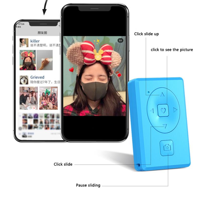 Мобильный телефон Bluetooth-совместимый пульт дистанционного управления Селфи Фотозатвор Музыка Воспроизведение мультимедиа Беспроводная связь