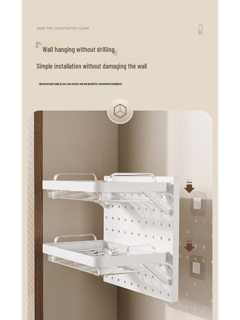 Настенная кухонная перфорированная доска без сверления: Многофункциональный набор-органайзер для хранения крышек от кастрюль и мисок