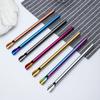 6Pcs 304 Stainless Steel Reusable Straw Set Pearl Milkshake Bubble Tea Straw with Brush Stirring Smoothie Spoon Shaped Straw Set