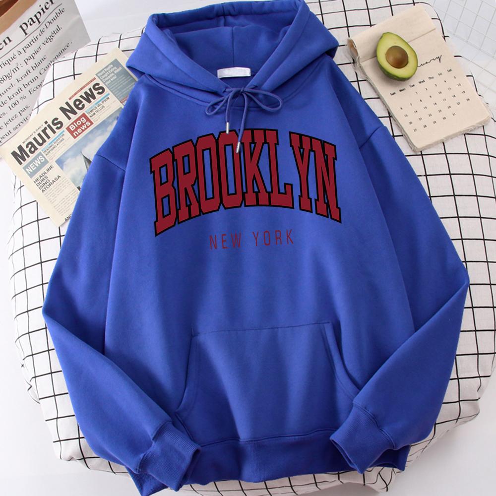 Brooklyn New York Print Man Hoodie Fashion Clothes Comfortable Simplicity Streetwear Oversized Graphics Hoodies For Men