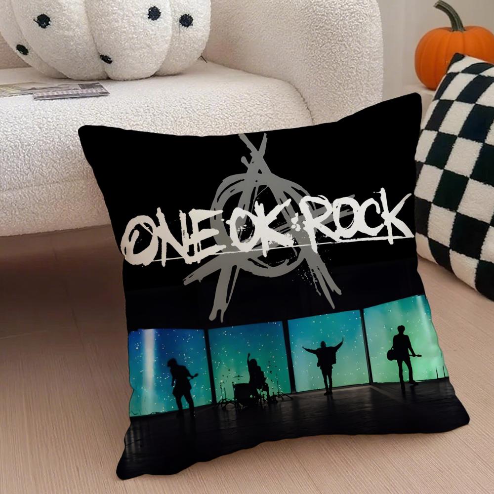 Energetic Rock Japanese Band OONE OK ROCK Cushion Cover Throw Pillow Cover Hidden Button Durable Polyester Chair Cushion