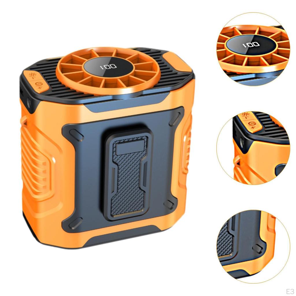 Регулируемый вентилятор с креплением на талии, 100 скоростей и шейным шнуром для персонального охлаждения