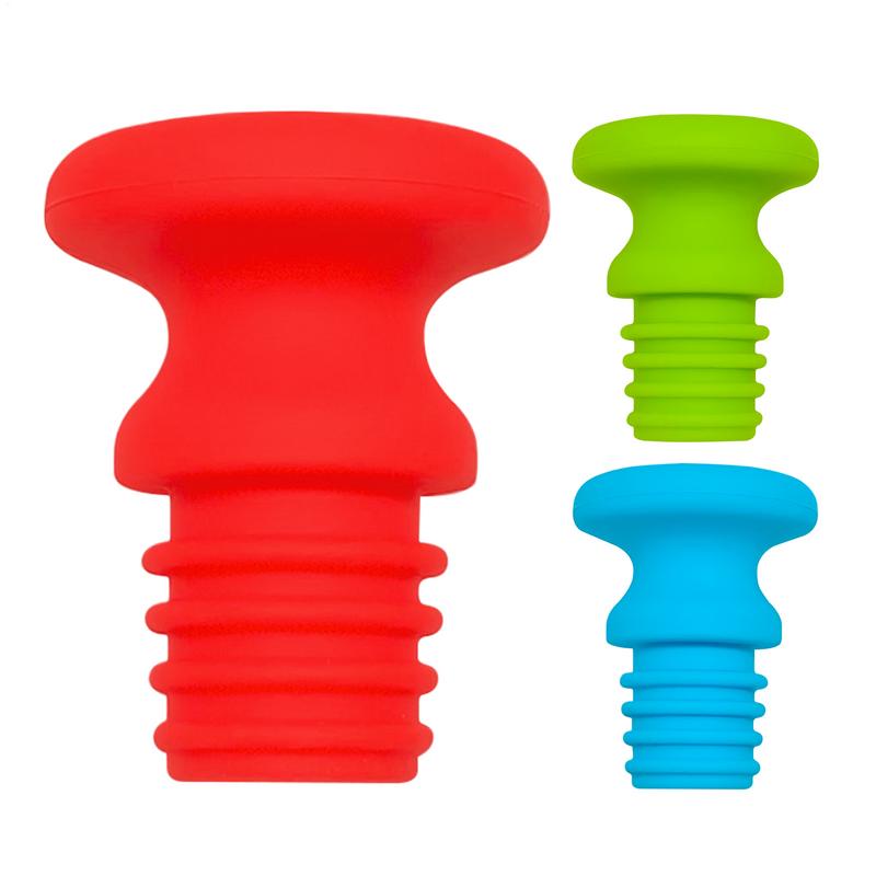 1PC Silicone Bottle Stopper Bottle Cap Wine Cork Wine Pourer Stopper Bottle Cap Cute Top Hat Preservation Gel Cork Strip