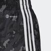 Adidas Logo Print Camouflage Stripe Mid-Waist Sports Shorts Women Bottoms Carbon-Black HM4249