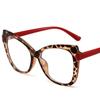 2024  Luxury Brand Oversized Cat Eye Reading Glasses Women Vintage Eyeglasses TR90 Computer Blue Protection Glasses Leopard Red