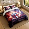 3Pcs Bedding Set Custom Name Text, 1 Sheet 2 Pillowcases Home Bed DecorBologna FC