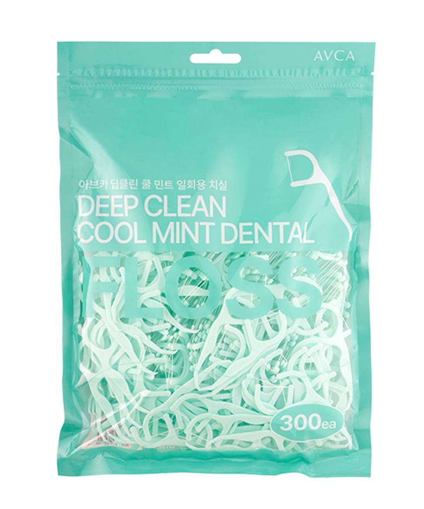 Deep Clean Cool Mint Disposable Dental Floss 300-Pack