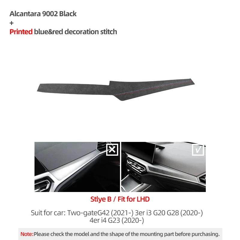 Alcantara For BMW G20 G23 G28 G42 i3 i4 Dashboard Panel Instrument Cover Trim M Performance Stickers Car Interior Accessories