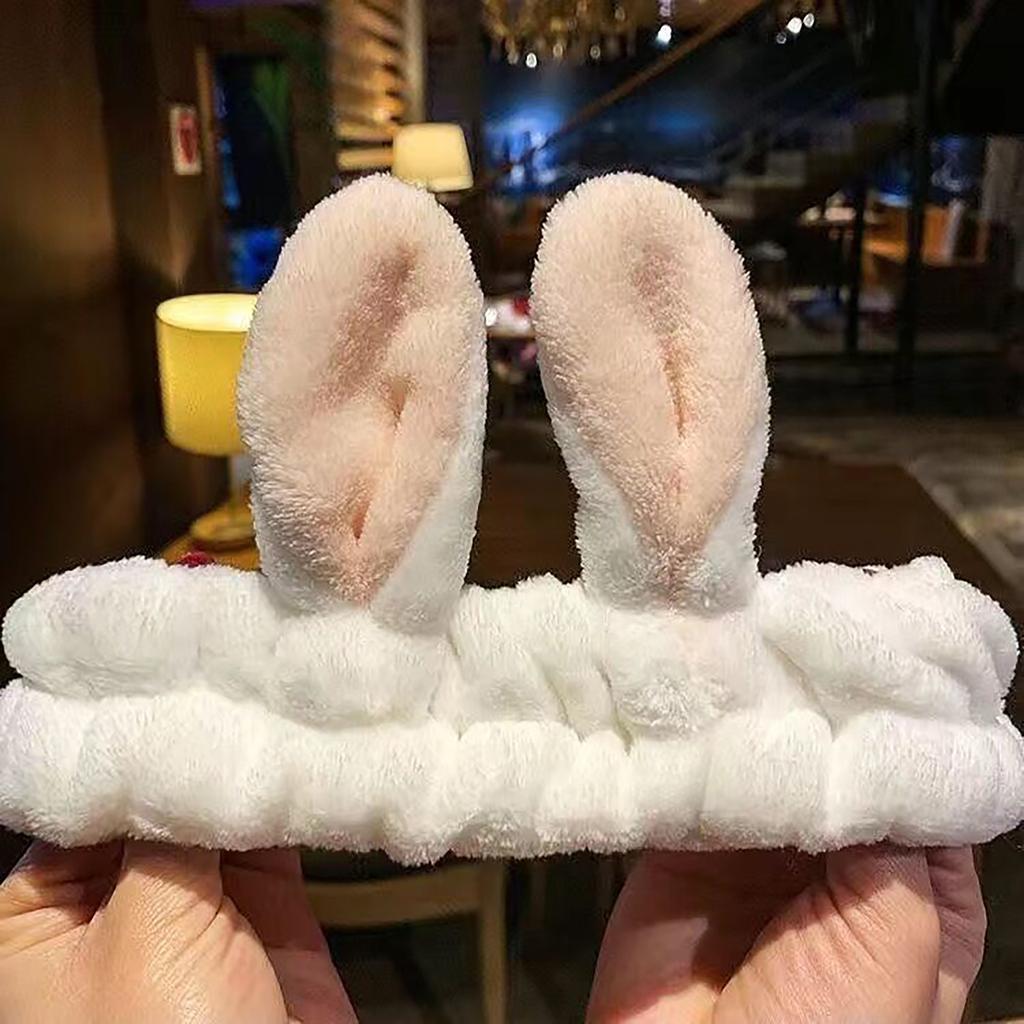 Женская повязка на голову для мытья лица, повязка на голову, симпатичные ушки, галстук-бабочка, повязка для волос с эффектом мытья и макияжа