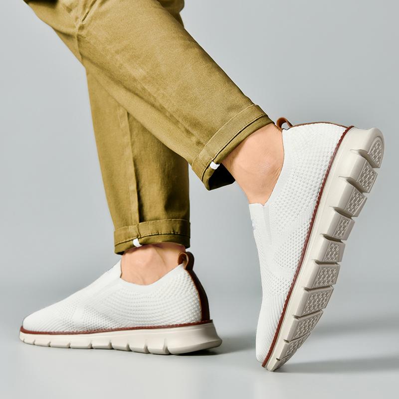 Men Sneakers Loafers Tuinanle White Plus Size 4050 Shoes Casual Sneakers Breathable Mesh Shoes