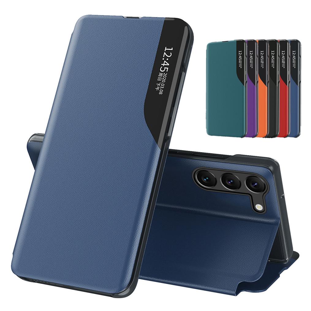Чехол-книжка Smart View для Samsung Galaxy A57 A37 A27 A17 A56 A36 A26 A16 A15 5G A25 A35 A55 Обложка Funda Coque
