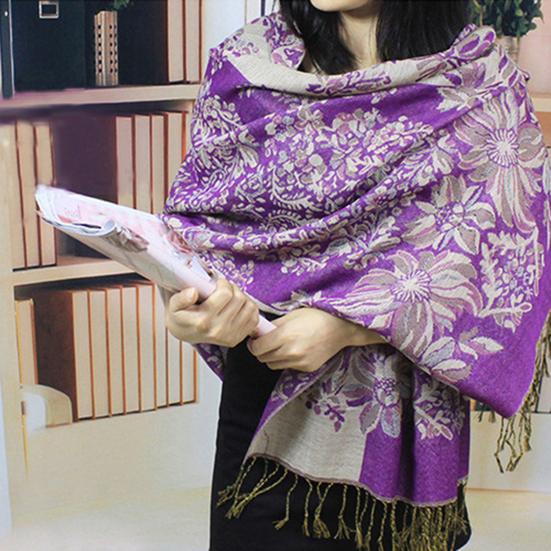 Шарф с кисточками в винтажном стиле, гладкий хлопковый платок-шарф для осени