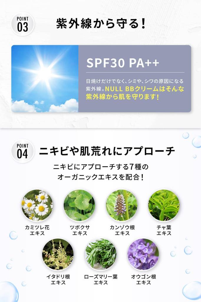 NULL BB Cream for SPF30 and Concealer for Blackheads and Acne Scars Men, 20g, Ocher, Sunscreen, PA++,