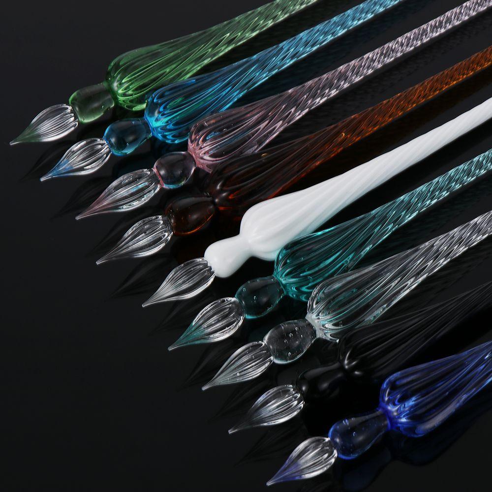 1 шт. Ручная работа Подпись Письмо Каллиграфия Стеклянная ручка для обмакивания Живописные принадлежности Перьевая ручка Заправка Чернила