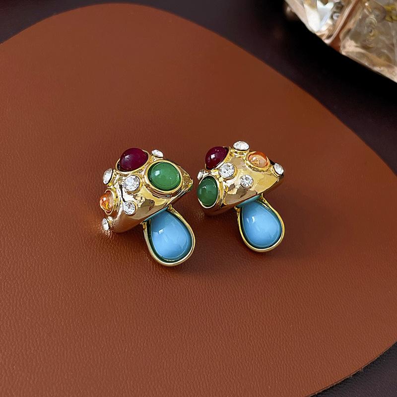 Серьги с каплями масляной живописи, модные ретро-серьги, серьги премиум-класса, подарки