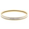 Used HERMES bracelet Uni metal/enamel 11.6g white gold Bangle