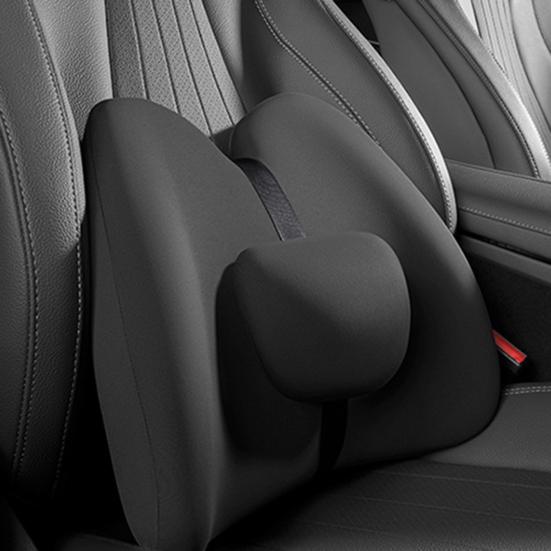 Lumbar Support Pillow Car Waist Cushion Ergonomic Design Soft Breathable Lower Back Support Pillow Memory Foam Seat Cushion