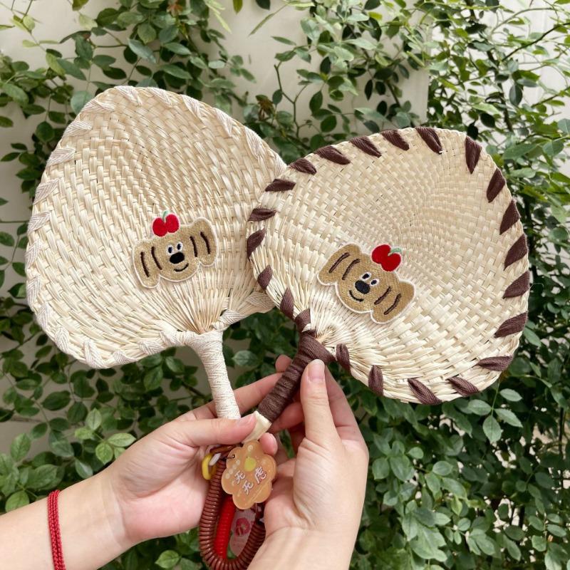 Веер из коричневого листа ручной работы в виде рогоза. Детский веер из рогоза с пожеланиями. Летний крутой маленький веер с любовью. Домашний повседневный веер.