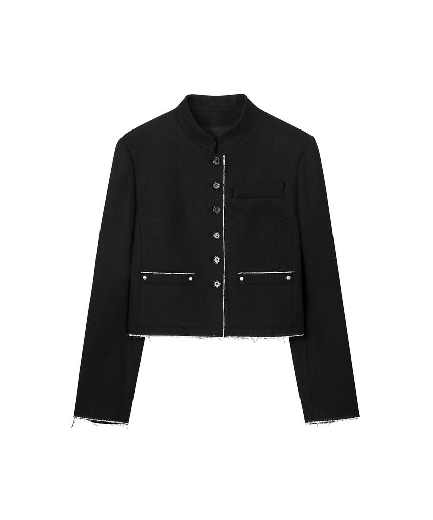 YUTHENTIC Single-Breasted Riveted Jacket Black Aw6Aj61110