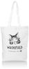 Dayan the Cat Tote Bag for For Large Cat M L Eco Lesson White [WACHIFIELD] Women, Unisex, Men, Lightweight, Canvas, A4, Compact, Commuting, School,