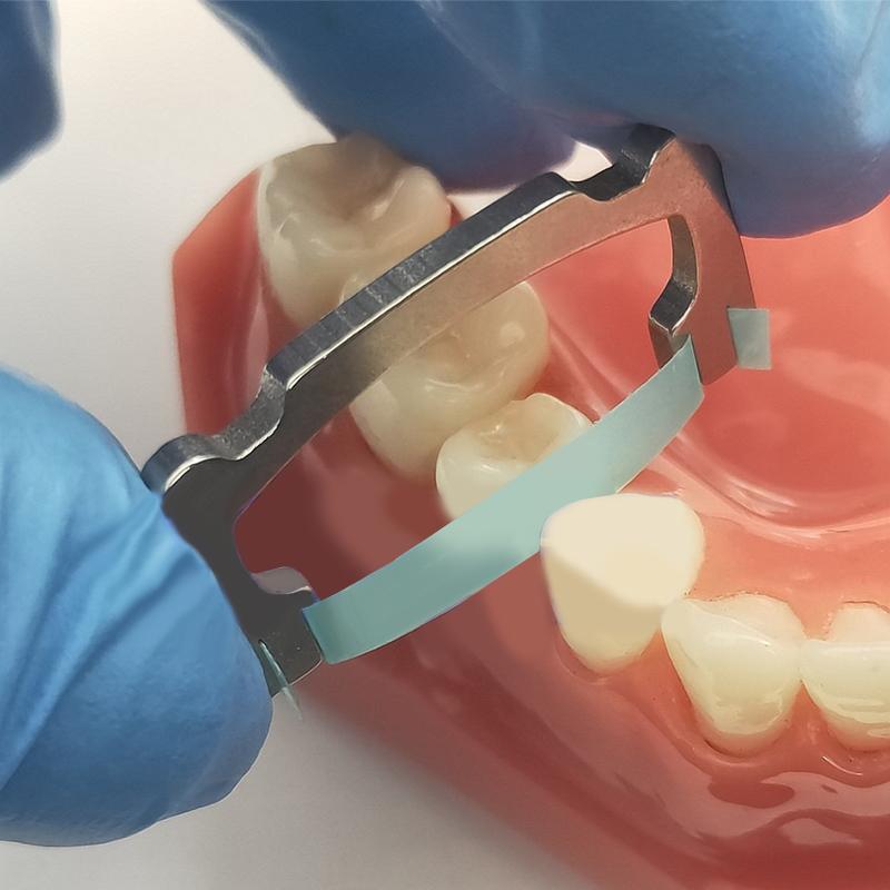 Держатель для полосок для полировки зубов, металлическая рука для низких и высоких коронок, смоляные полоски для полировки, шлифовка, отбеливание, стоматологический инструмент