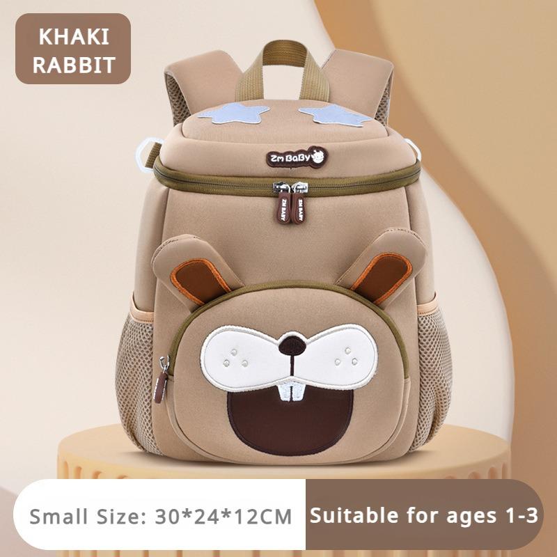 Autumn Winter New Kindergarten Schoolbag Three-dimensional Cartoon Lion Cat SBR Waterproof Satchel Lightweight Bucket Backpack for Boy 1-6 Years Old