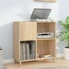 VidaXL Record Cabinet, Side Cabinet with Storage, Furniture for Turntable, Living Room Buffet, Industrial, Oak 831992