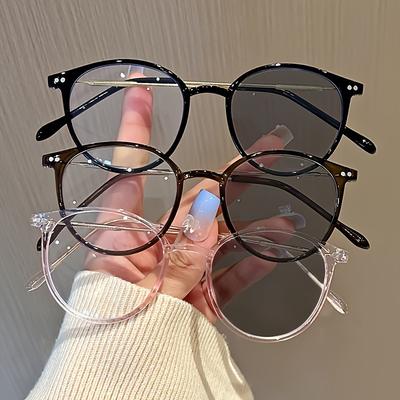 Женские фотохромные очки для близорукости Унисекс Ультралегкие Анти-УФ Винтажные Круглые Очки для Мужчин Женщин