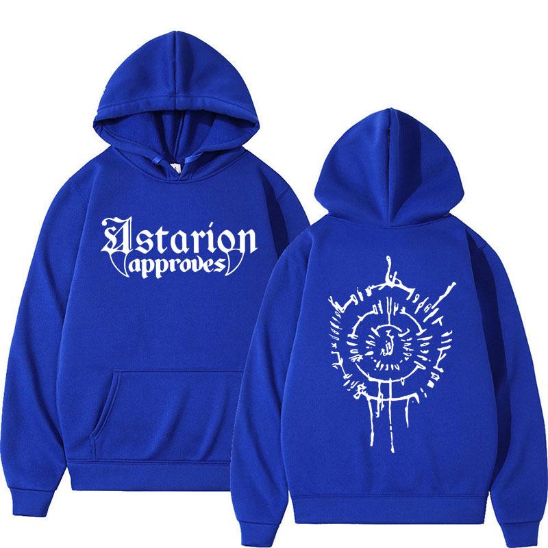 Astarion Approves Graphic Hoodies Men Women Casual Harajuku Fashion Oversized Sweatshirt Pullover Baldurs Gate 3 Fan Streetwear