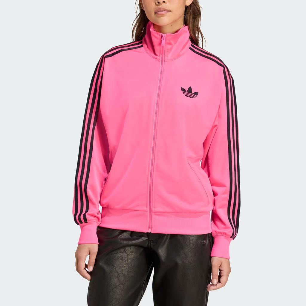 adidas Originals Adicolor Classics Firebird Свободная унисекс спортивная куртка Ярко-розовый/Черный JX7865