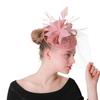 Deep Leather Powder Boutique Banquet Mesh Top Hat Hemp Headgear Bridal Wedding Dress Mesh Feather