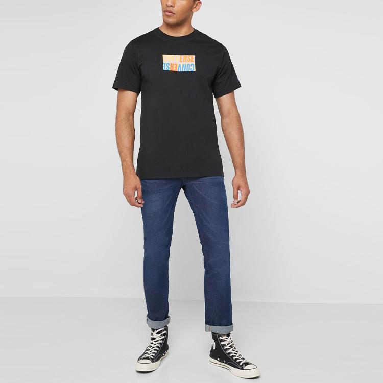 Converse Set in Sleeve T Shirt Men's Black 10008541-A05