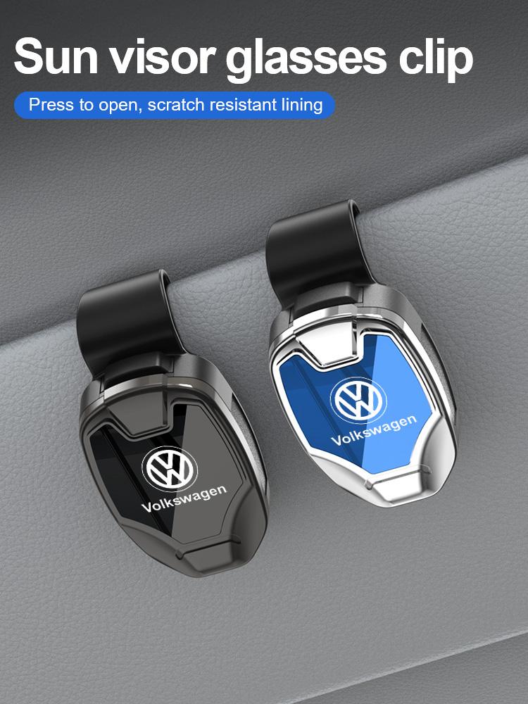 2026 Hot For Volkswagen VW Volkswagen car eye clip glasses holder sun visor car glasses frame car sunglasses case glasses multi-
