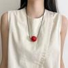 Simple Geometric Round Pendant Necklace Fashionable Sweater Chain Fashion Jewelry Accessory Present for Women and Girls
