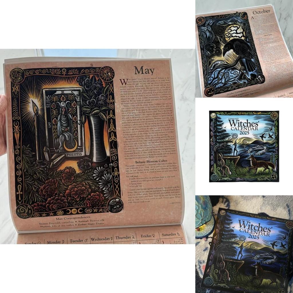 2025 Witches Calendar Beautifully Designed Wall Calendar With Creative Witch Illustrations