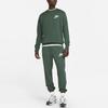 Nike Club Logo Embroidered Crewneck Sweatshirt Men Tops Olive-Green FB7684-323