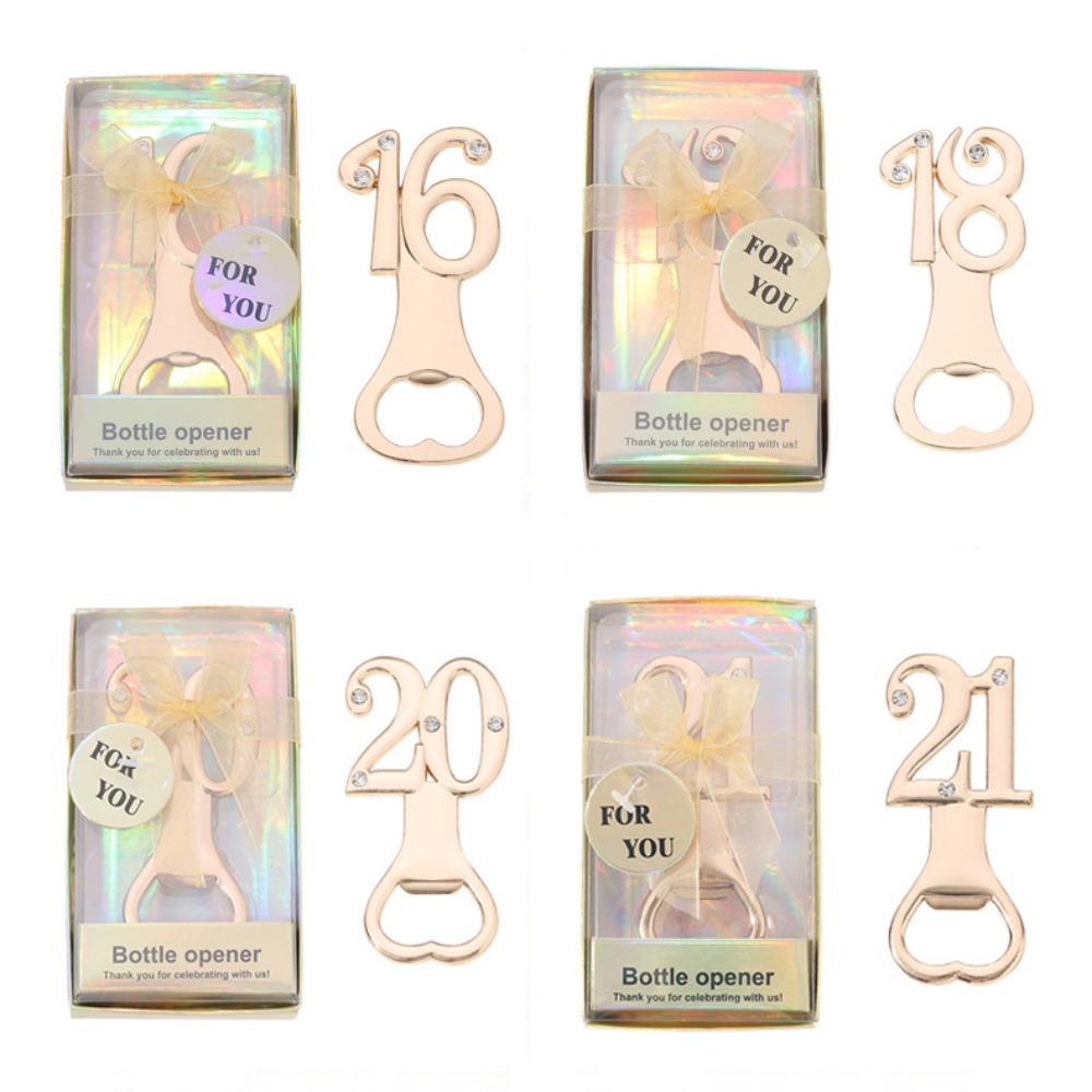 Number Shape Beer Opener Rose Gold Bar Tool New Birthday Bottle Openers Party Supplies