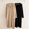 New Arrivals Open Run Loose Fit Pullover Midi Long Sleeve Knit Dress