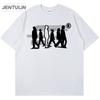 Harajuku Mens Clothing Streetwear Graphic Shadow Print TShirt Hip Hop Cotton Tee Summer Fashion Loose Short Sleeve Tshirt Goth
