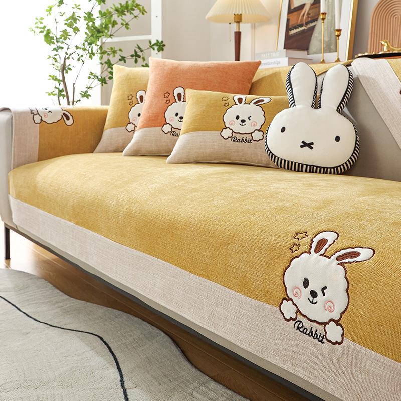 Чехол для дивана Lucky Bear, четырехсезонное универсальное полотенце для дивана для гостиной, нескользящий защитный коврик для дивана, чехол для сиденья, подушка