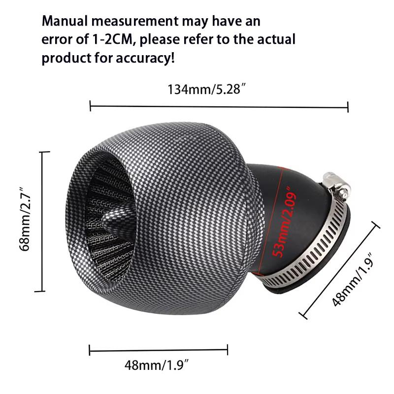 Universal Multi-Caliber Motorcycle Modified Air Filter, Apple Type Air Intake Cleaner, Performance Air Intake Filter