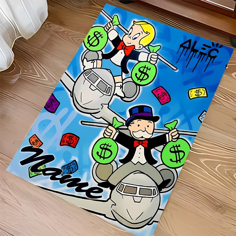 Custom personalization Mr. Monopoly Print Area Rug - Soft, Washable Non-Slip Indoor Mat,Living Room,Home&Office Decorative Rug