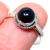 Natural Black Onex Gemstone Handmade 925 Solid Sterling Silver Ring Size 9 u2Z51