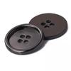 10PCS Zinc Alloy Buttons 4-Holes Buttons Black/Gold Fashion Round Zippers Leisure Clothes Shirt Overcoat Buttons