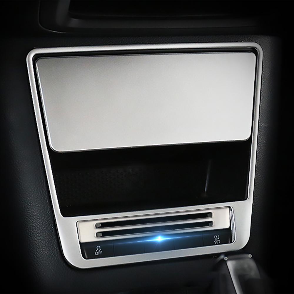 Для VW Volkswagen Tiguan 2014-2018 Накладка на панель переключателей ящика для хранения Наклейка из нержавеющей стали Декоративная накладка для центральной консоли Акс